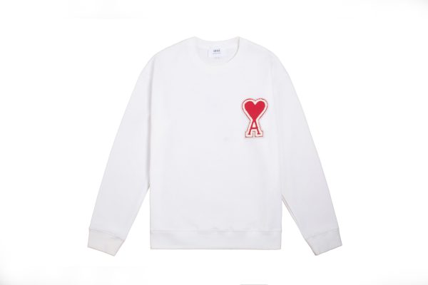 Luxury Ami Sweatshirts White Cotton Classic Collection