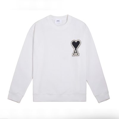 Luxury Ami Sweatshirts White Cotton Classic Collection