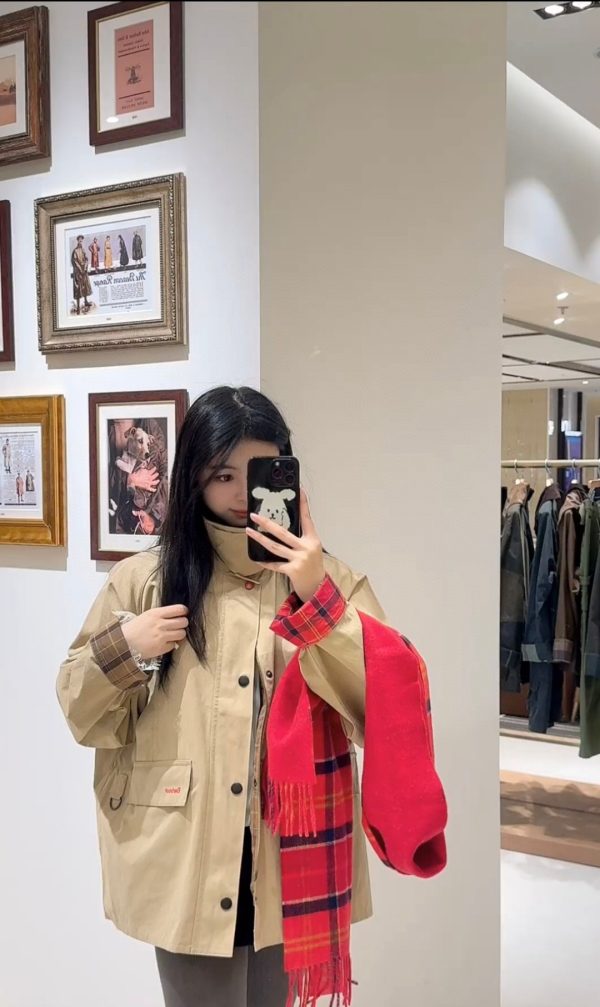 Best Selling Barbour Jacket Khaki Cashmere Urban Style