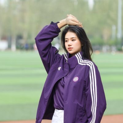Premium Adidas Coat Purple Classic Luxury