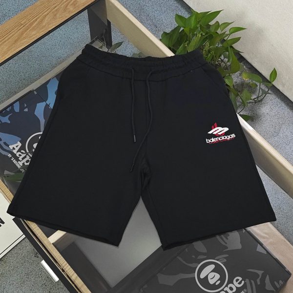 Premium Balenciaga Shorts Black Logo Style