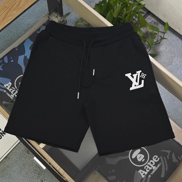 Best Selling Louis Vuitton Shorts Black Logo Style
