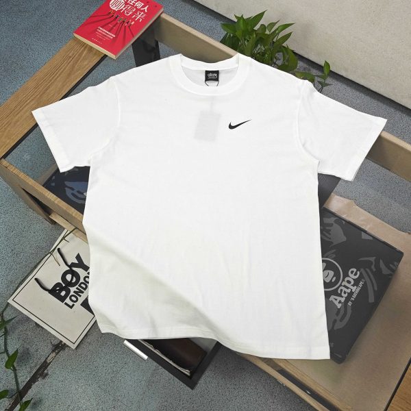 High Quality Nike Short Sleeves Black Cotton Logo Luxury