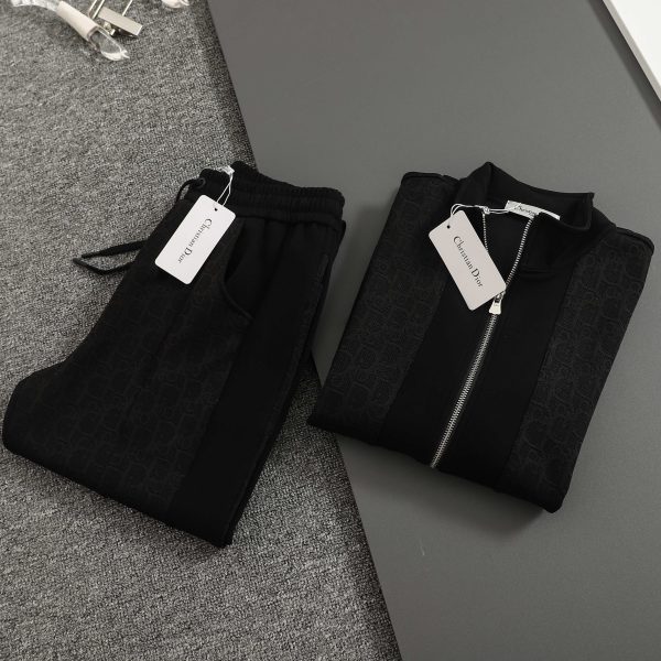 Luxury Dior Pants Black Jacquard Style