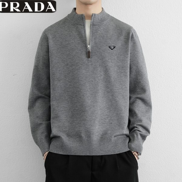 Premium Quality Prada Sweaters Solid Style