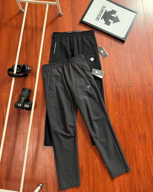 Premium Descente Pants Black Logo Style