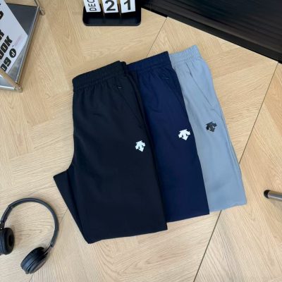 High Quality Descente Pants Black Logo Collection