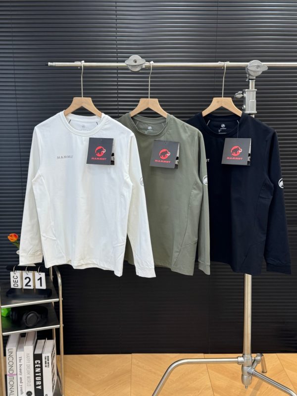 High Quality Mammut Long Sleeves Black Polyester Breathable Luxury