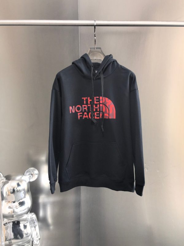 Premium Quality The North Face Sweatshirts Red Cotton Logo Style