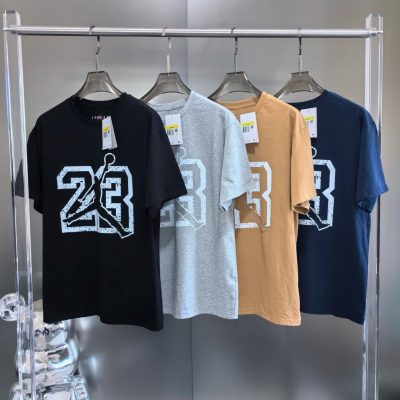 Premium Quality Jordan T-Shirt Black Cotton Logo Luxury