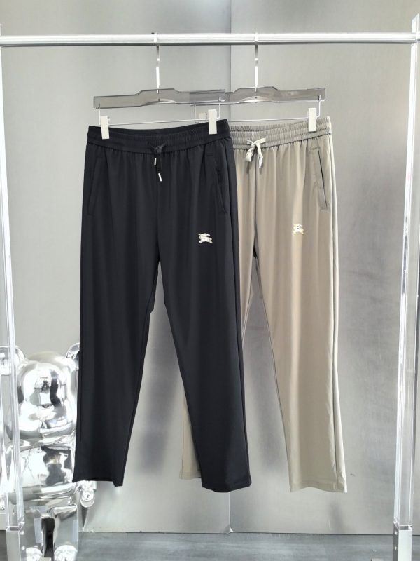 Premium Quality Burberry Pants Black Silk Logo Luxury