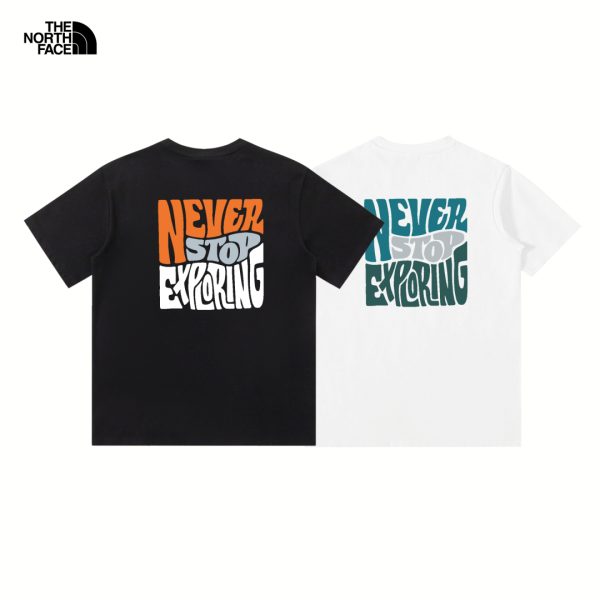 Premium The North Face Short Sleeves Orange Logo Luxury