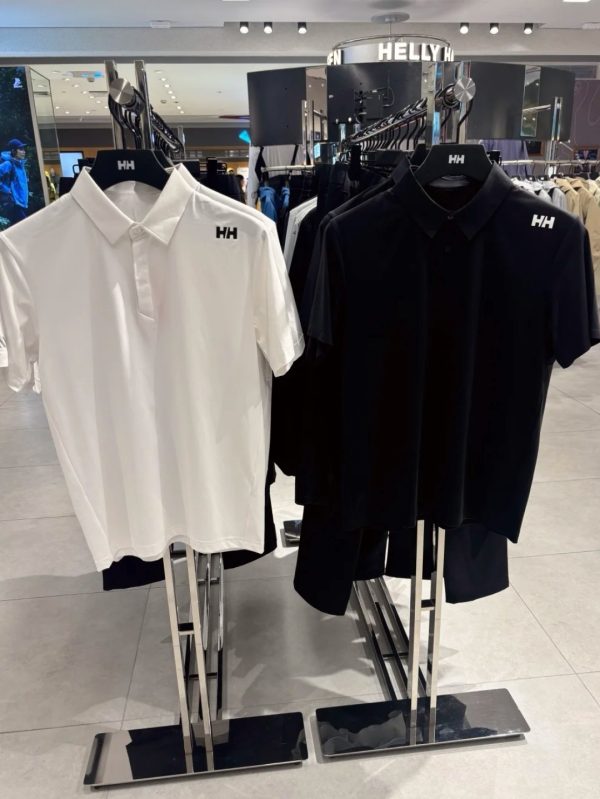 Premium Quality Helly Hansen Polo Shirt Black Silk Breathable Style