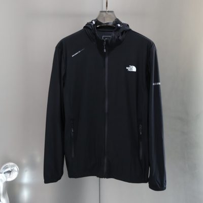 Premium Quality The North Face Coat Gray Logo Luxury