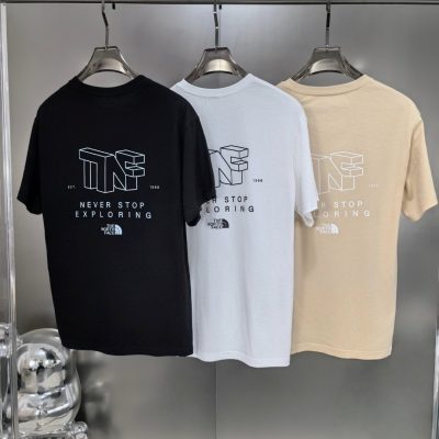 Premium Quality The North Face T-Shirt Gray Casual Style