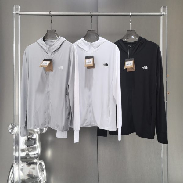 Premium The North Face Sun Protection Clothing Black Silk Logo Style