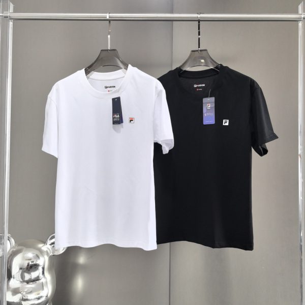Premium Quality Fila T-Shirt Black Cotton Logo Style