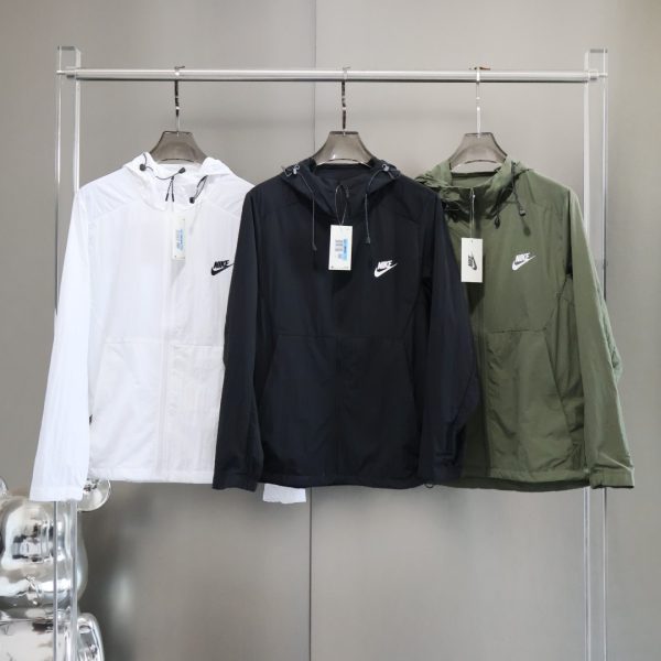 Premium Quality Nike Jackets Black Silk Casual Luxury