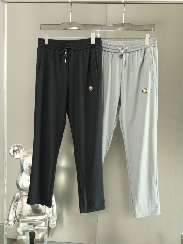 Premium Quality Descente Pants Black Silk Rhinestone Style