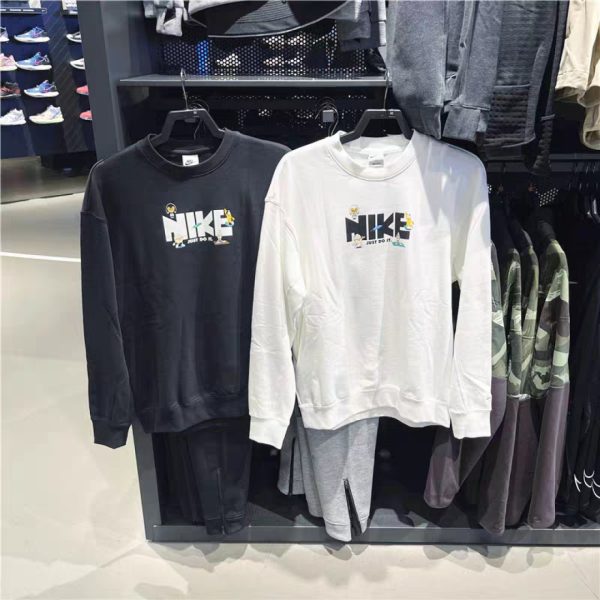 High Quality Nike Hoodie Black Cotton Casual Style