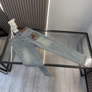 Luxury Loewe Jeans Embroidered Collection