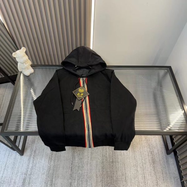 Premium Burberry Coat Striped Luxury