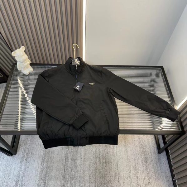 Luxury Prada Coat Solid Style