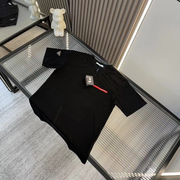 Best Selling Prada Short Sleeves Red Leather Style