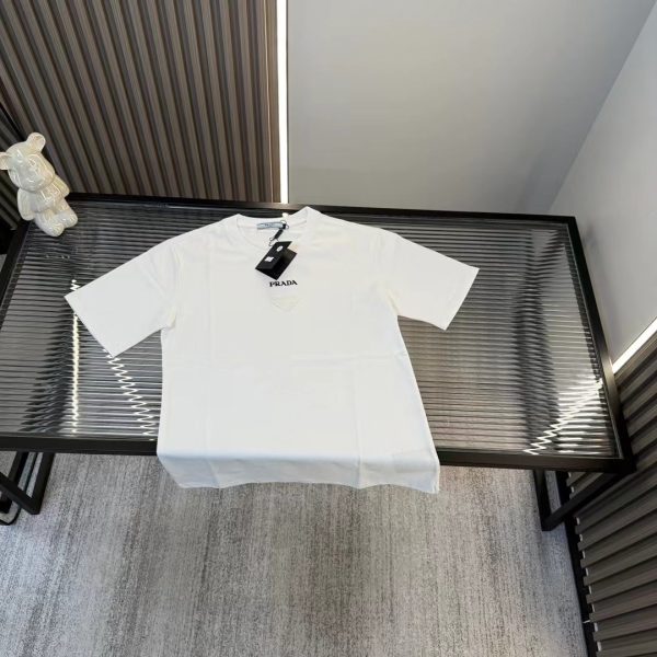 Premium Quality Prada Short Sleeves White Logo Collection