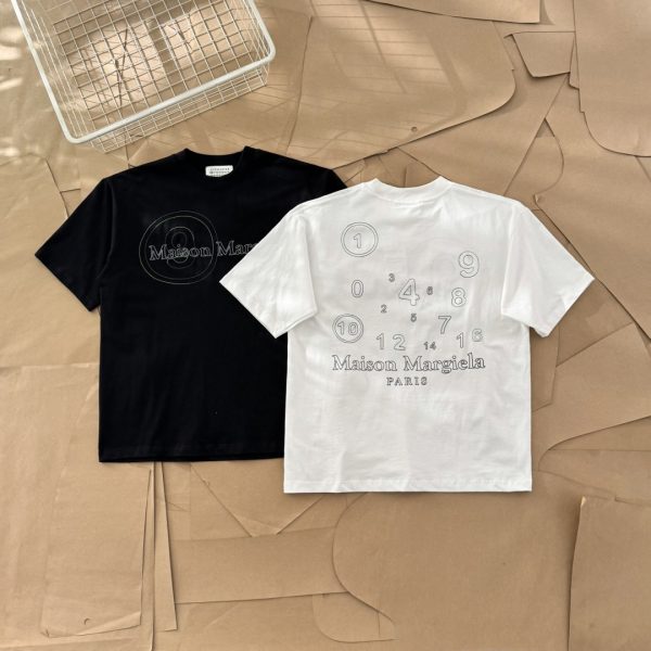 High Quality Margiela Short Sleeves Green Cotton Embroidery Luxury