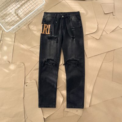 Premium Quality Ami Jeans Orange Leather Classic Luxury
