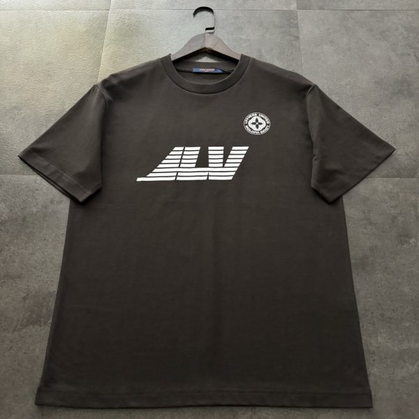 Premium Louis Vuitton Short Sleeves Gray Linen Graphic Collection