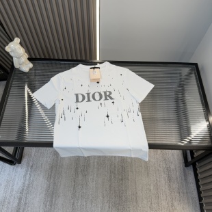 Best Selling Dior Short Sleeves Silver Print Luxury