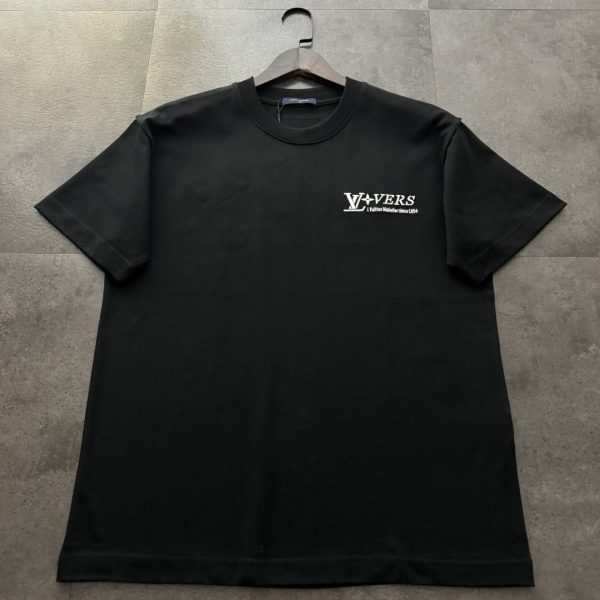 High Quality Louis Vuitton Short Sleeves Black Cotton Monogram Collection