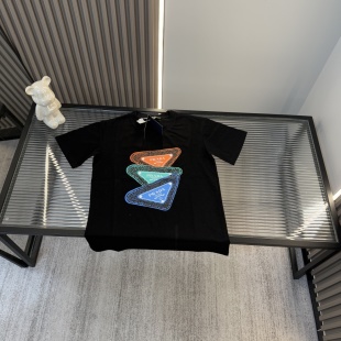 High Quality Prada Short Sleeves Logo Luxury