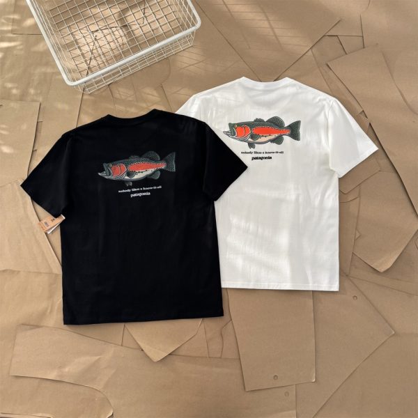 Luxury Patagonia Short-Sleeved T-Shirts Gray Logo Luxury