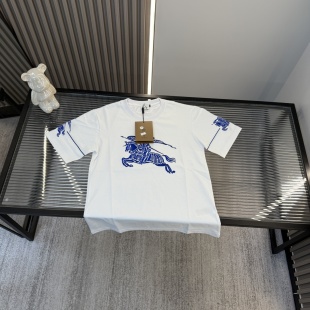 Luxury Burberry Short Sleeves Embroidered Collection