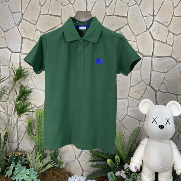 Best Selling Burberry Short-Sleeved Green Cotton Solid Collection