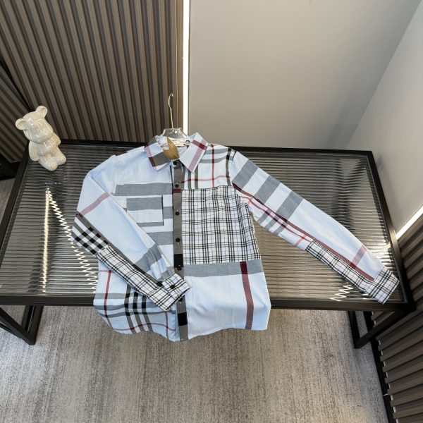 Best Selling Burberry Shirts Sky Striped Style