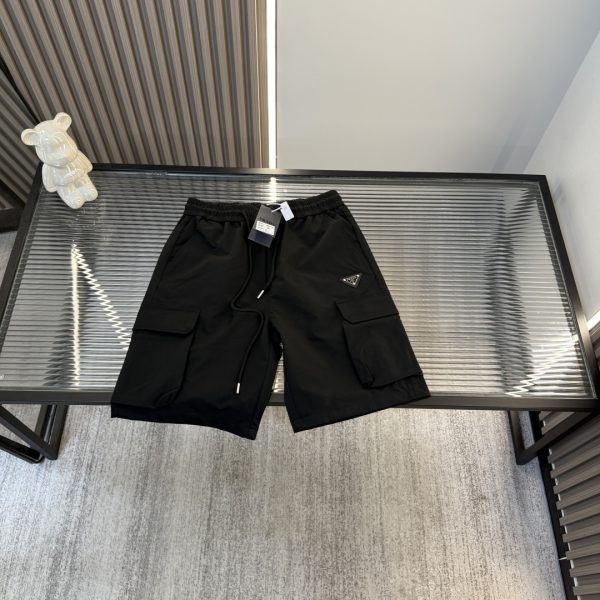 Luxury Prada Shorts Red Leather Collection