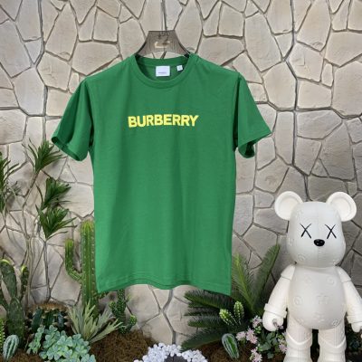Premium Quality Burberry Short Sleeves Cotton Logo Style