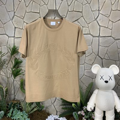 Best Selling Burberry Short Sleeves Cotton Solid Luxury