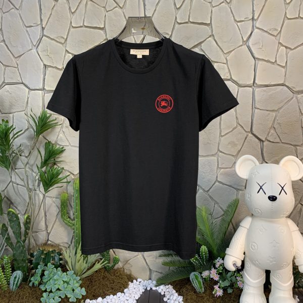 Premium Quality Burberry Short Sleeves Black Logo Style