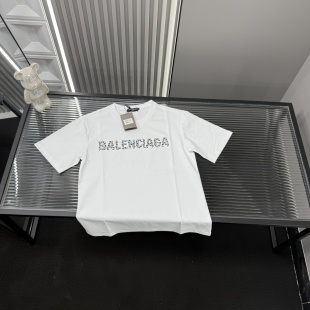 Premium Quality Balenciaga Short Sleeves Rhinestone Style