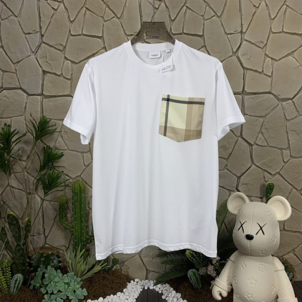 Premium Quality Burberry Short Sleeves White Cotton Sporty Collection