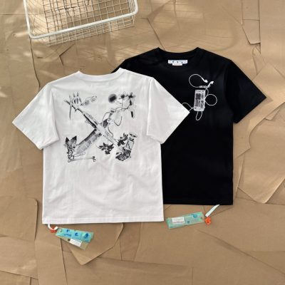 Luxury Off-White Short Sleeves White Cotton Washed Style