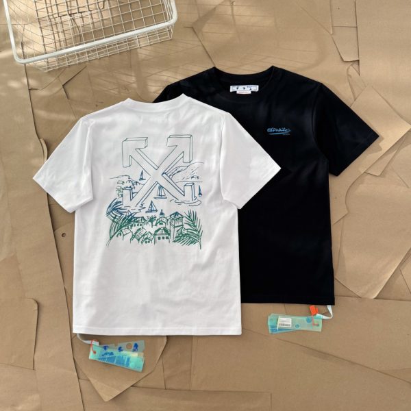 Best Selling Off-White Short Sleeves White Cotton Washed Luxury