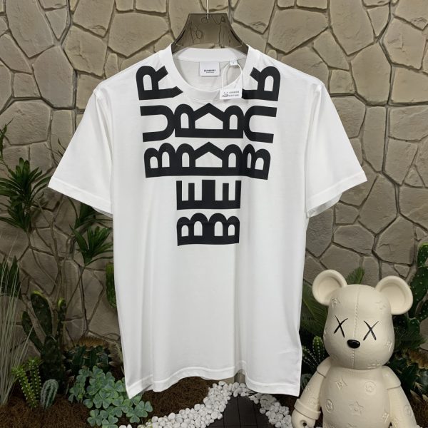 Best Selling Burberry Short Sleeves White Cotton Logo Luxury