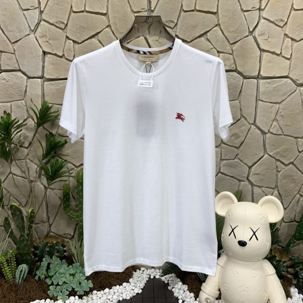 Luxury Burberry Short Sleeves White Cotton Solid Collection