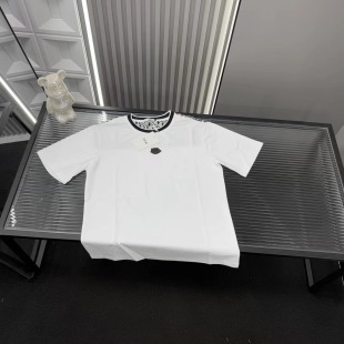Luxury Dior Short Sleeves Patchwork Style